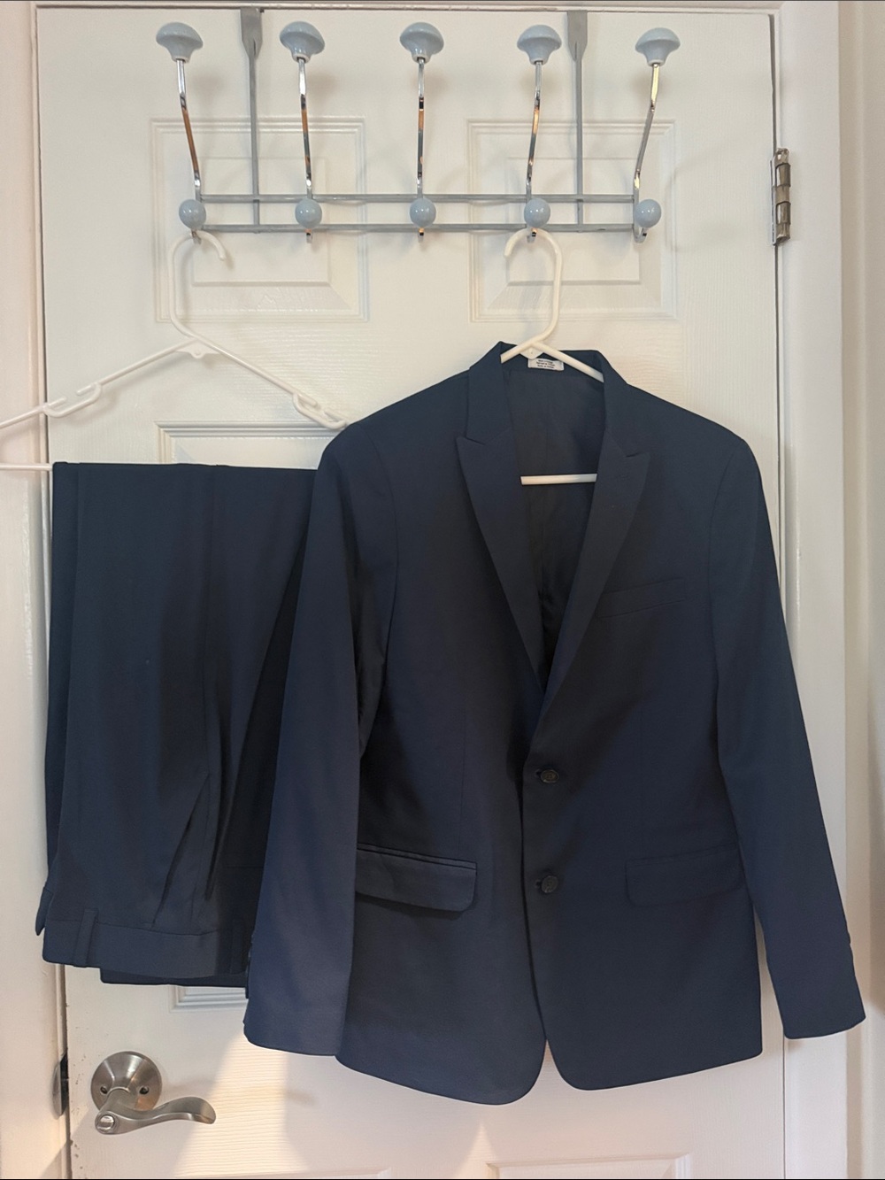 Calvin Klein Boys' Navy Two-Button Suit Jacket and Trousers